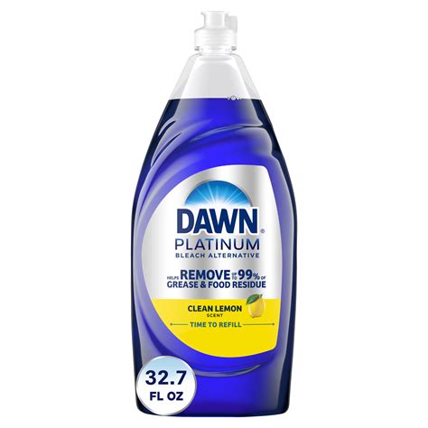 Dawn Platinum Bleach Alternative Dish Soap, Dishwashing Liquid, Clean ...