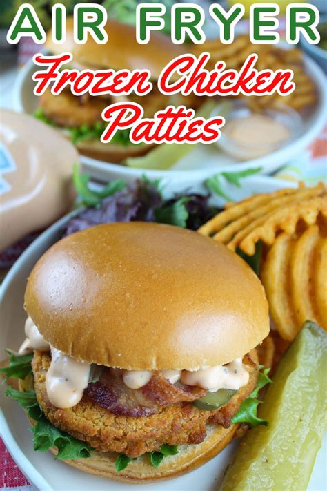 Air Fryer Frozen Chicken Patties are the best quick dinner!!! Grab some ...