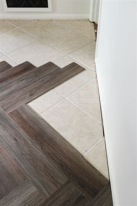 How to Install a Herringbone LVP Floating Floor Over Tile | Top Crew ...