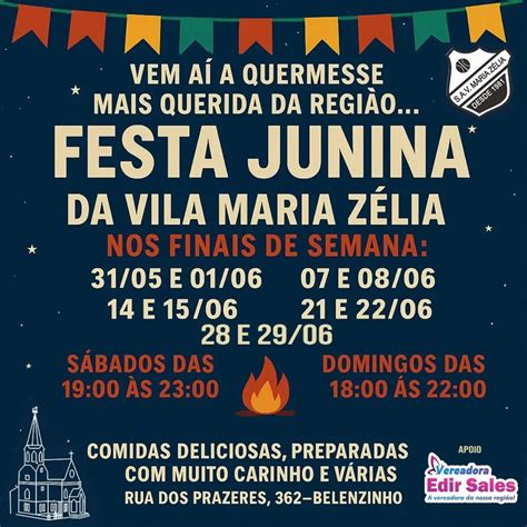 Festa Junina da Vila Maria Zélia 2025 | Festas Juninas SP | ocalendar.io