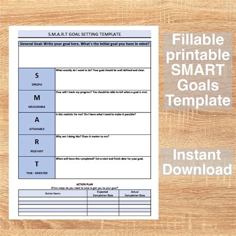 Image result for Smart Goals Printable