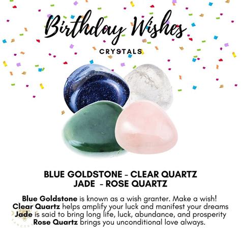Happy Birthday Crystal Set, Birthday Wishes Crystal Kit, Make a Wish ...
