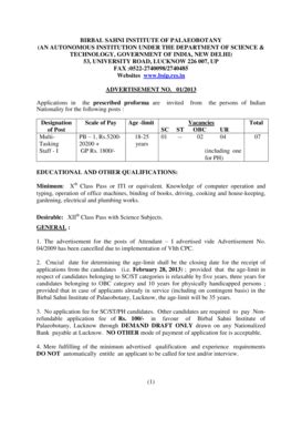 Fillable Online Birbal sahni institute of palaeobotany an autonomous ...