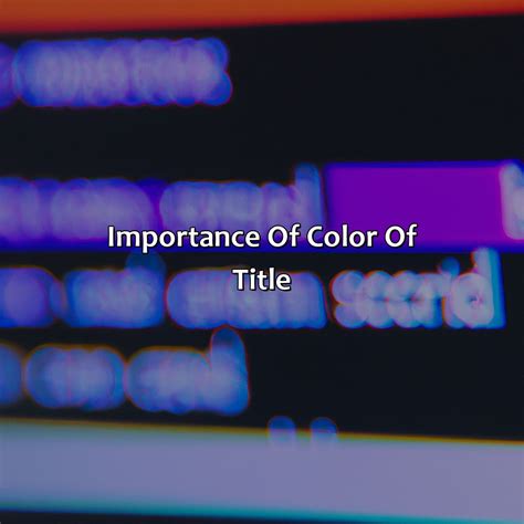 What Is Color Of Title - colorscombo.com