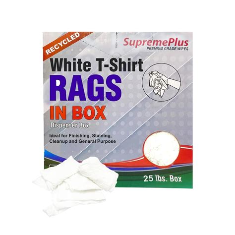Amazon.com: SupremePlus Recycled White T-Shirt Cleaning Rags – Shop ...