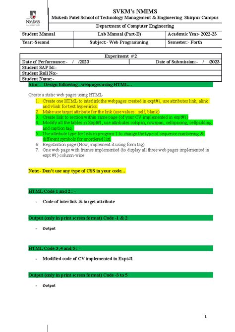 Exp2 Part B - SVKM’s NMIMS Mukesh Patel School of Technology Management ...