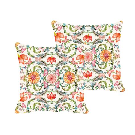 Buy TheYaYaCafe Cotton 180 TC Cushion Cover, 24 x 24 Inch, Orange, 2 ...