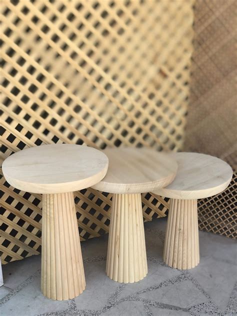 Mushroom Coffee Table, Side Table, Wooden End Table, Design Coffee ...