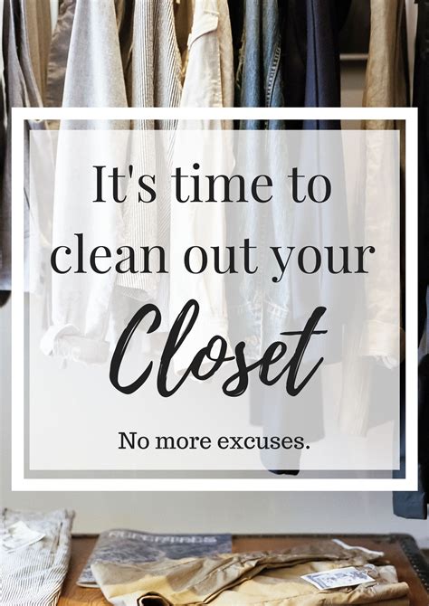 Cleaning Out Your Closet: No More Excuses - Unseen Footprints | Easy ...