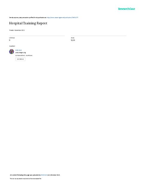 Hospitaltrainingreport - See discussions, stats, and author profiles ...