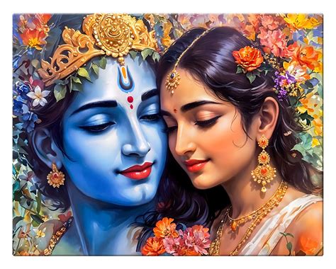 ArtX Canvas Radha Krishna Wall Painting, Big Size Wall Art Painting For ...