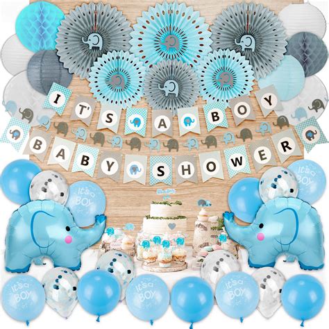 Buy Glamrizz Elephant Baby Shower Decorations for Boy - It's a Boy Baby ...
