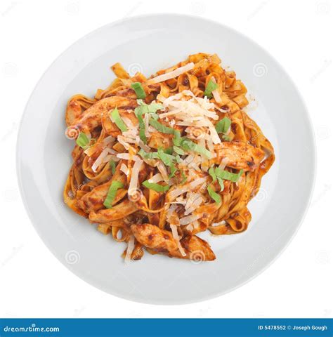 Linguine Pasta with Chicken Stock Photo - Image of linguini, square ...