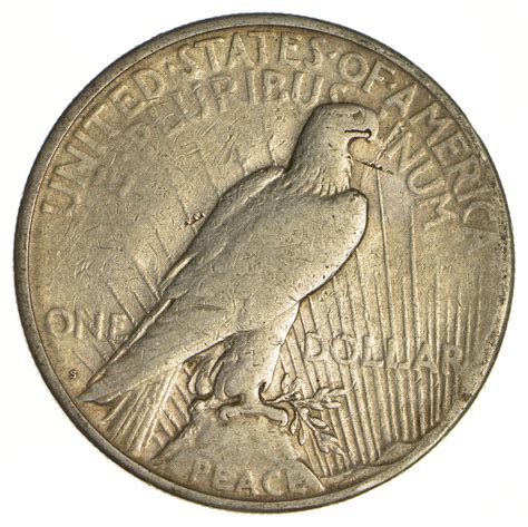 Early 1922-S Peace US Coin Silver Dollar 90% Eagle Reverse | Property Room