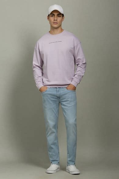 Buy Men Casual Lilac Graphic Print Sweatshirt Online - 39734958 | Louis ...