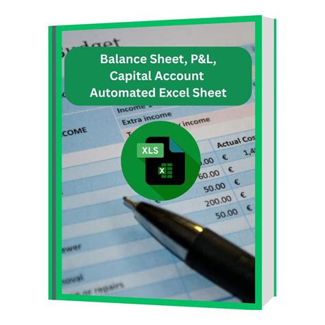 Balance Sheet, P&L, Capital Account Automated Excel Sheet