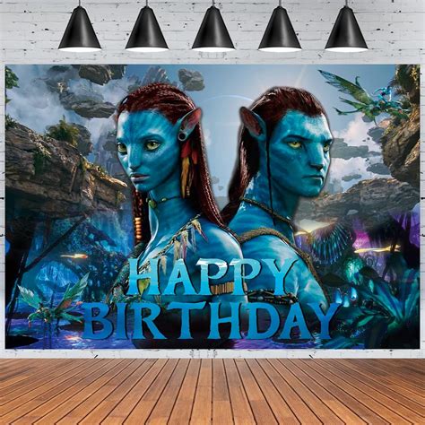 Buy Avatar 2 Party Decorations Banner, 5x3ft Avatar 2 Happy Birthday ...