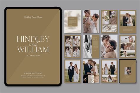 Wedding Photo Album Template (Digital) [INDD, Canva]