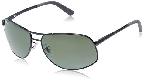 Buy Ray-Ban Rectangular Sunglasses (Black) (RB3387|002/9A|64) at Amazon.in