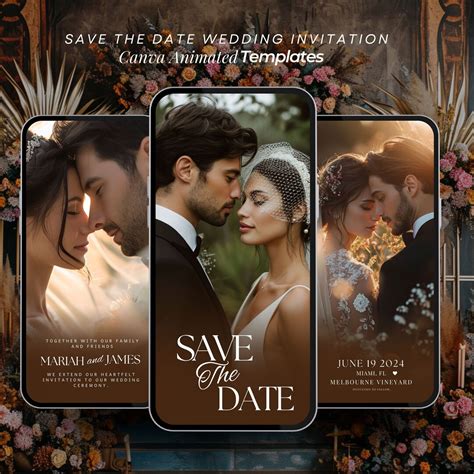 Save the Date Digital Invitation, Marriage Announcement Wedding ...
