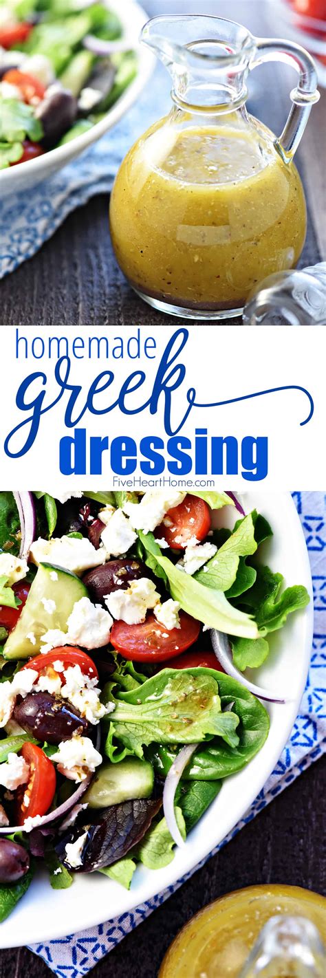 Greek Salad Dressing ~ The BEST with Rave Reviews! • FIVEheartHOME