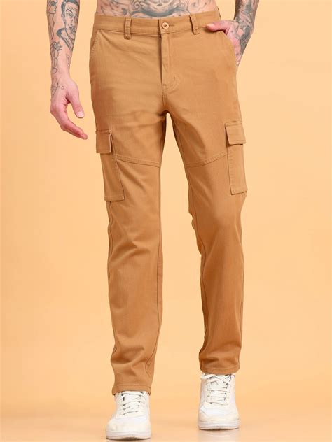 Men Cotton Regular Fit Cargo Trousers – SILISOUL