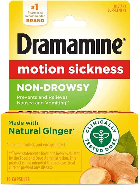 Dramamine Non-Drowsy Naturals with Ginger Motion India | Ubuy