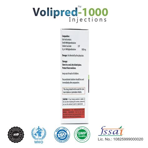 Methylprednisolone (1000mg) Injection – Volipred 1000 Injection