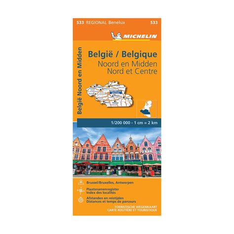 North Belgium - Regional Map Michelin 533 - Boutique de l'Aventure Michelin