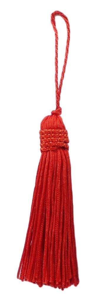 Set of 10 Red Crown Head Chainette Tassel, 3 Inch Long with 2 Inch Loop ...