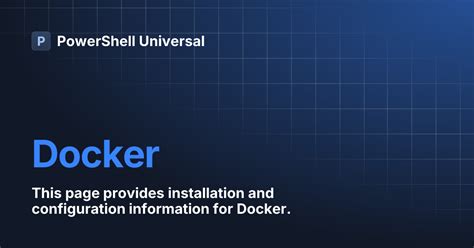 Running Docker From PowerShell 的图像结果