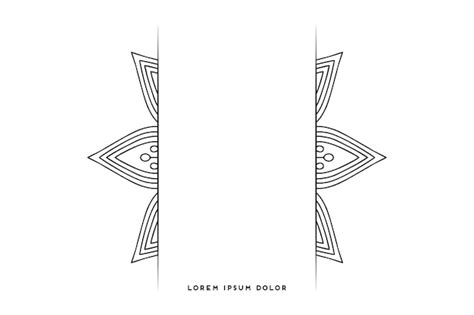 Black and white linear mandala background | Premium Vector