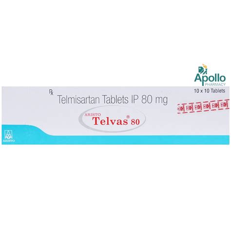Telvas 80 Tablet | Uses, Side Effects, Price | Apollo Pharmacy