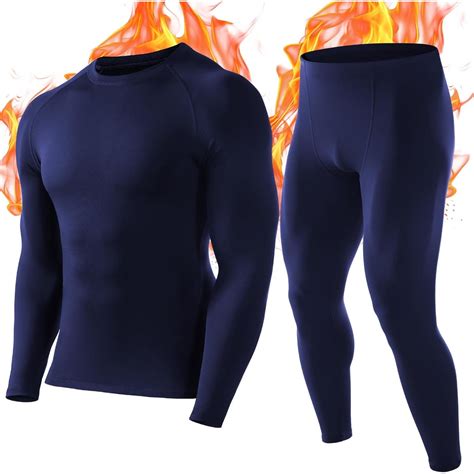Roadbox Thermal Underwear for Men: Fleece Lined Long Johns Base Layer ...