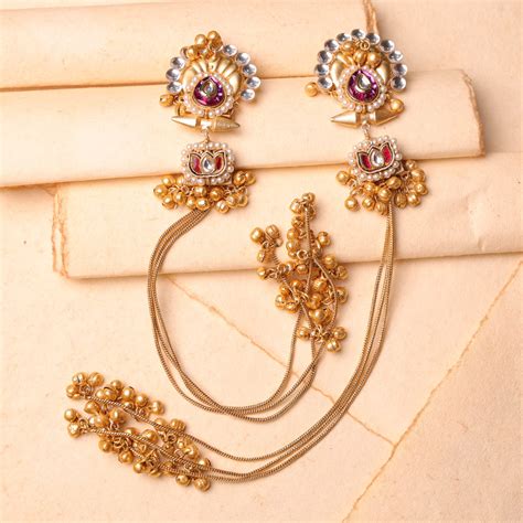 Krishna Dejhoor- Kashmiri earring – Merari Jewellery