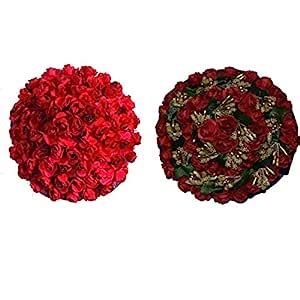 Maahal Women's Artificial Bun Juda Maker Paper Flower Gajra Hair ...