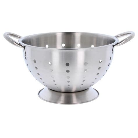 Colander Stainless Steel Strainer Kitchen Veg Rice Pasta Spaghetti with ...
