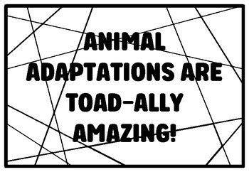 ANIMAL ADAPTATIONS ARE TOAD-ALLY AMAZING! Grade 3 Science Coloring ...