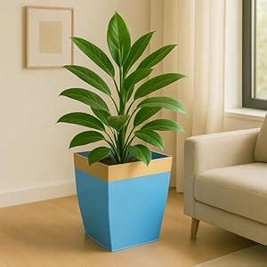 ecofynd 12 inches Metal Planters for Living Room | Midland Plant Pots ...