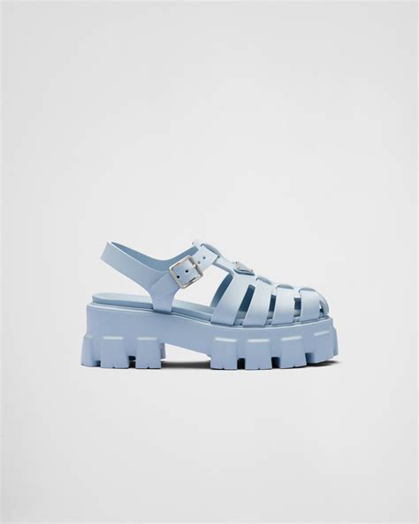 Light Blue Foam rubber sandals | Prada