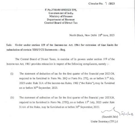 Due Date for filing TDS/TCS Statements extended by CBDT: Know the details