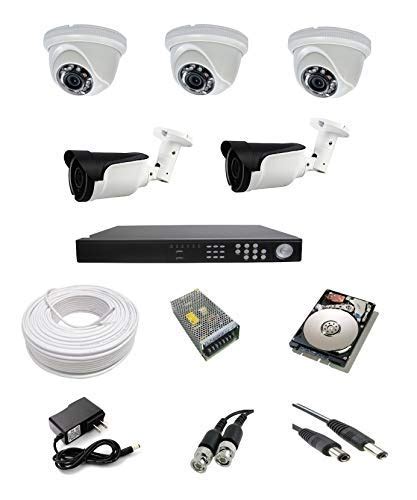 Secure Vision 2.4MP 8 CH DVR Set with 3 Dome Camera, 2 Bullet Camera, 1 ...