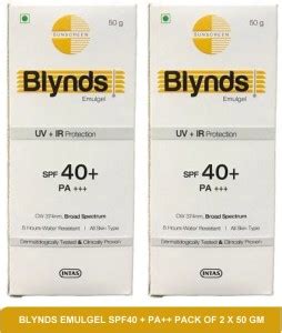 Blynds Sunscreen - SPF 50 PA+++ EMULGEL - best sunblock for face ...