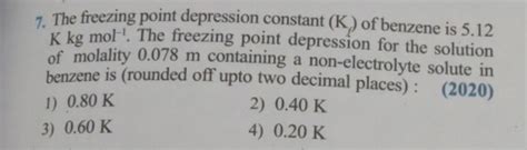 Freezing Point Depression Constant