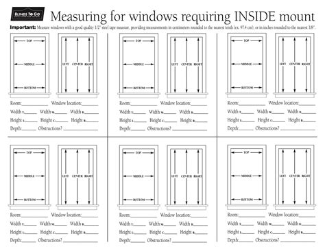 Image result for Bay Window Measurement Worksheet