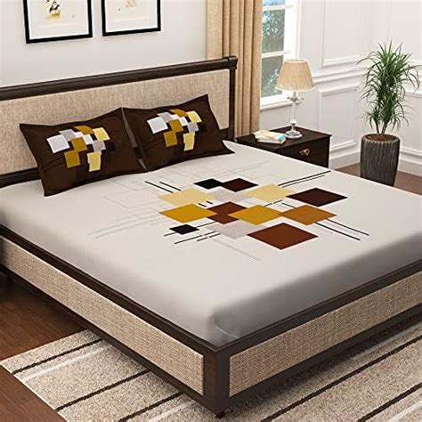 Story@Home 300 TC Tevel Collection King Size Bedsheet Cotton with Two ...