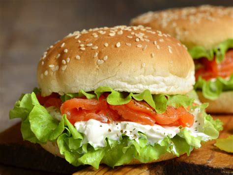 burger au saumon fumé