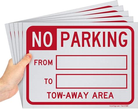 9x12 Smartsign No Parking Tow-Away Area Write-On India | Ubuy