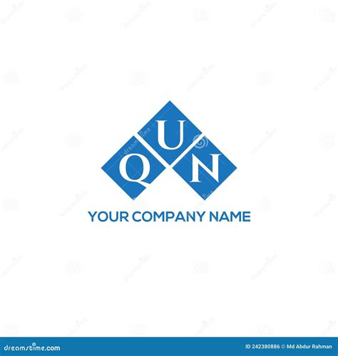 QUN Letter Logo Design on White Background. QUN Creative Initials ...