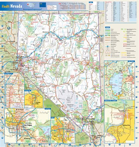 Mapas Detallados de Nevada para Descargar Gratis e Imprimir